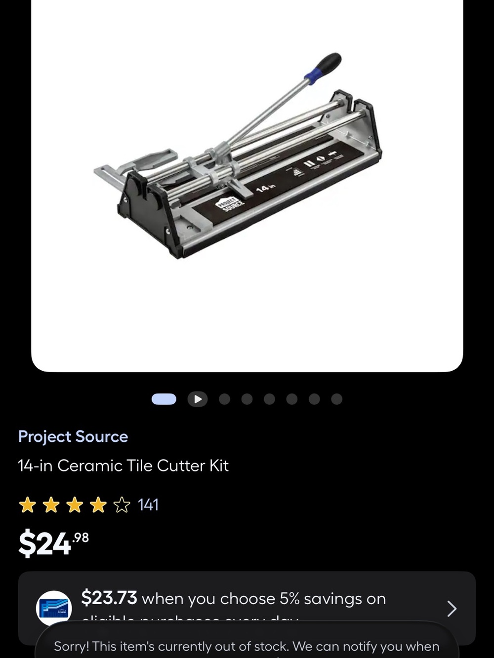 14-in Tile Cutter - Picture 2 of 2
